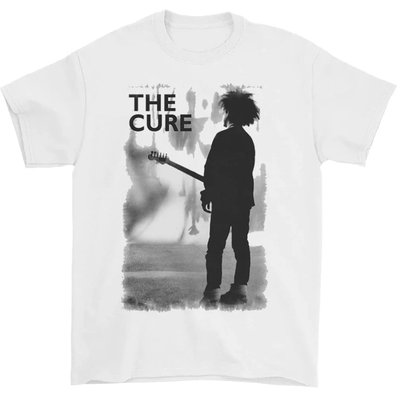 The Cure Rock Therapy Band Boys Don't Cry Pattern T-shirt Men's Vintage T Shirt Rock Hip Hop Tees Tops Oversized Cotton Clothing