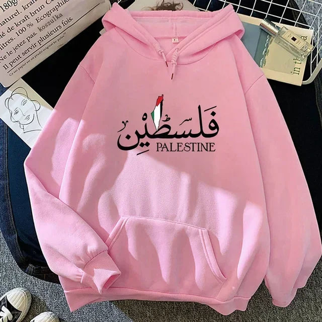 Palestine Hoodie Fashion Women Harajuku Aesthetic Graphic Palestina Hoodies Fashion Casual HipHop Sweatshirt Harajuku Unisex