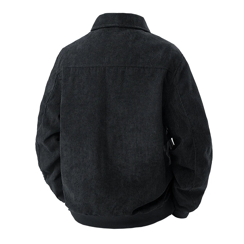 2025 new men's corduroy jacket spring and autumn fashion casual comfortable coat skin-friendly soft and warm jacket