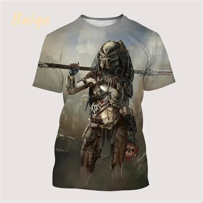 Predator Men Women Casaul Funny 3D Printed T Shirt Streetwear Harajuku Fashion Short Sleeve Hip Hop Sreet Style Tees Shirt Tops