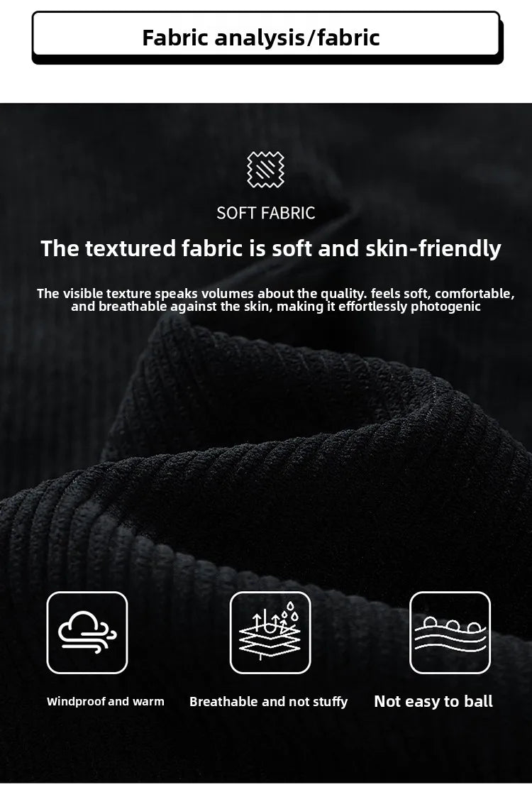 2025 new men's corduroy jacket spring and autumn fashion casual comfortable coat skin-friendly soft and warm jacket