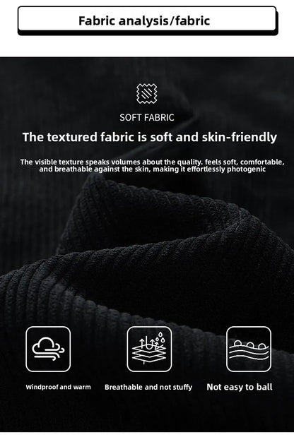 2025 new men's corduroy jacket spring and autumn fashion casual comfortable coat skin-friendly soft and warm jacket