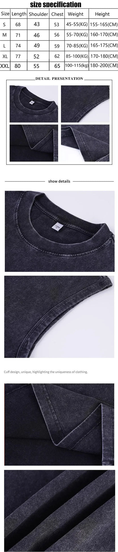 Japan Anime Demon Slayer Washed Tank Tops Hashibira Inosuke The Boar Face Manga T Shirt Men Women Loose Cotton Sleeveless Tshirt