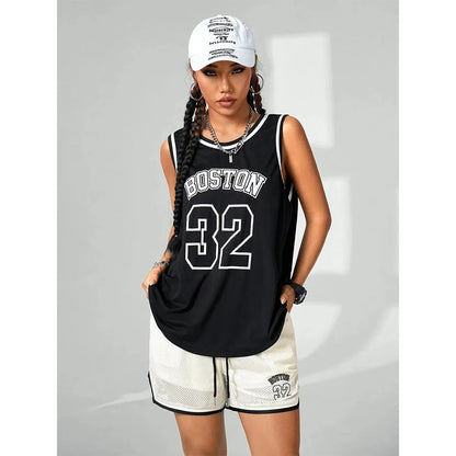 Summer Popular Women's Basketball Vest Loose Breathable Fast Drying Outdoor Sports Training Basketball Comfortable Vest Top