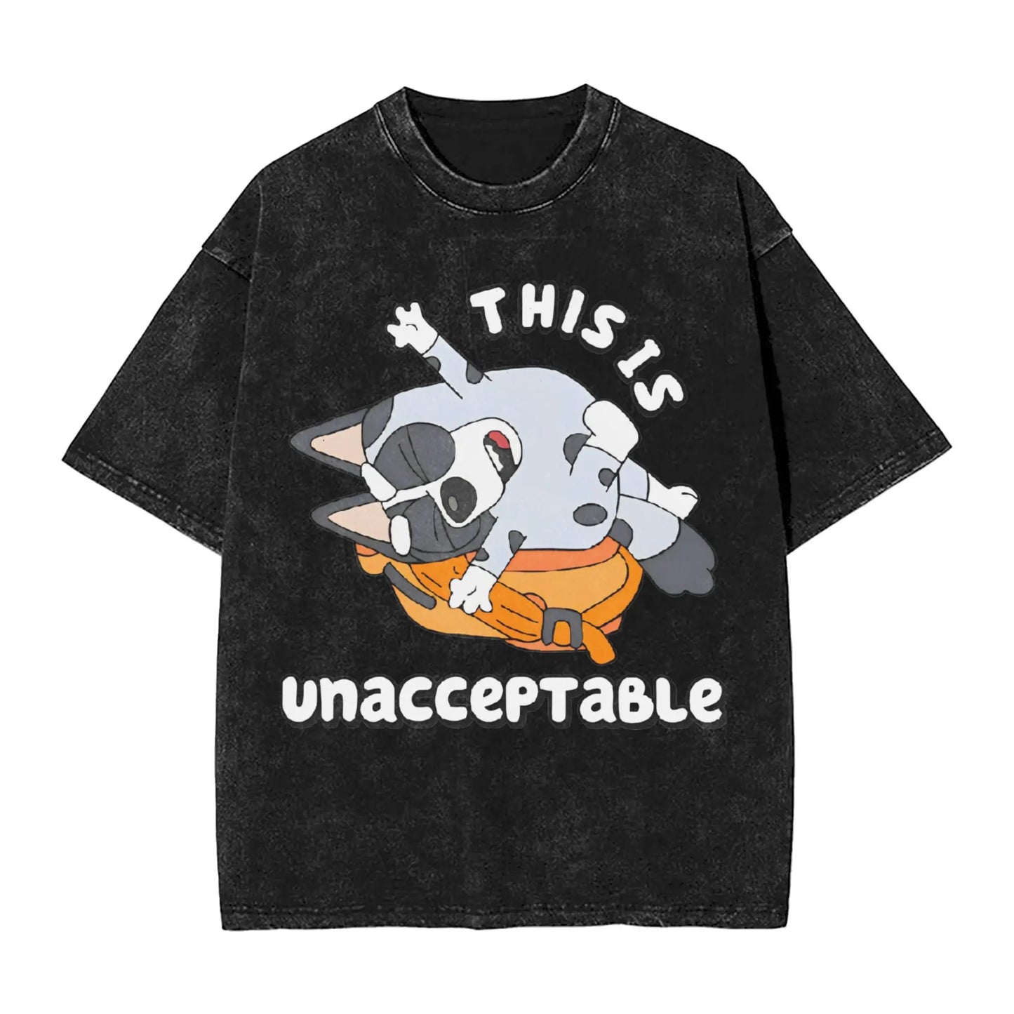 Cute Rock Muffin Graphic T Shirts Hip Hop Fashion Washed T-Shirts Short Sleeve Tee Shirt for Men Women Cotton Summer Clothing