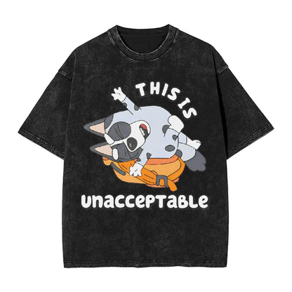 Cute Rock Muffin Graphic T Shirts Hip Hop Fashion Washed T-Shirts Short Sleeve Tee Shirt for Men Women Cotton Summer Clothing