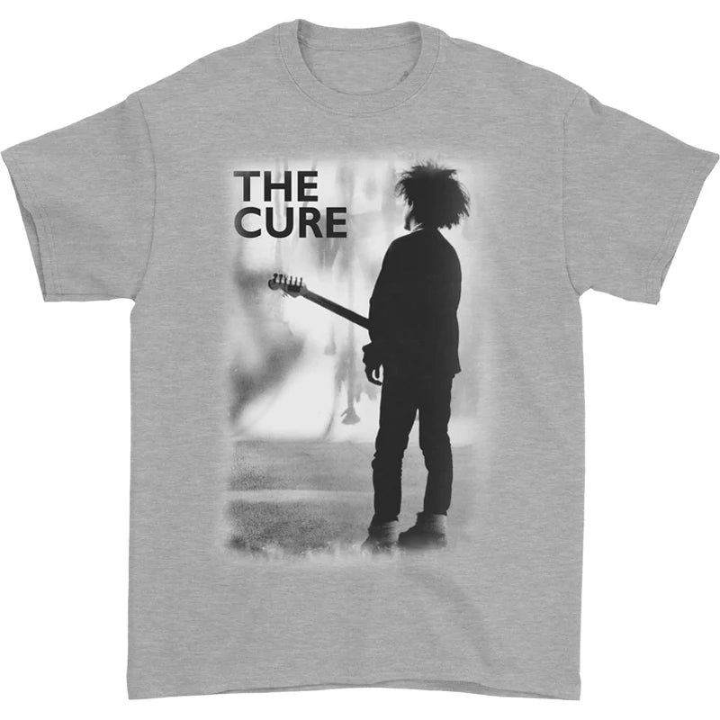 The Cure Rock Therapy Band Boys Don't Cry Pattern T-shirt Men's Vintage T Shirt Rock Hip Hop Tees Tops Oversized Cotton Clothing