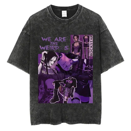 New Arrival Mens Clothe Tee Shirt Homme Graphic T-Shirts Men Tshirt for Men Japanese Anime Nana Osaki Print Vintage Washed 62918
