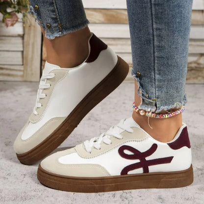 2025 Women's Shoes Summer Thick Sole Brown Spring Autumn Breathable Platform Tennis Woman Trend Round Toe Female Casual Sneaker