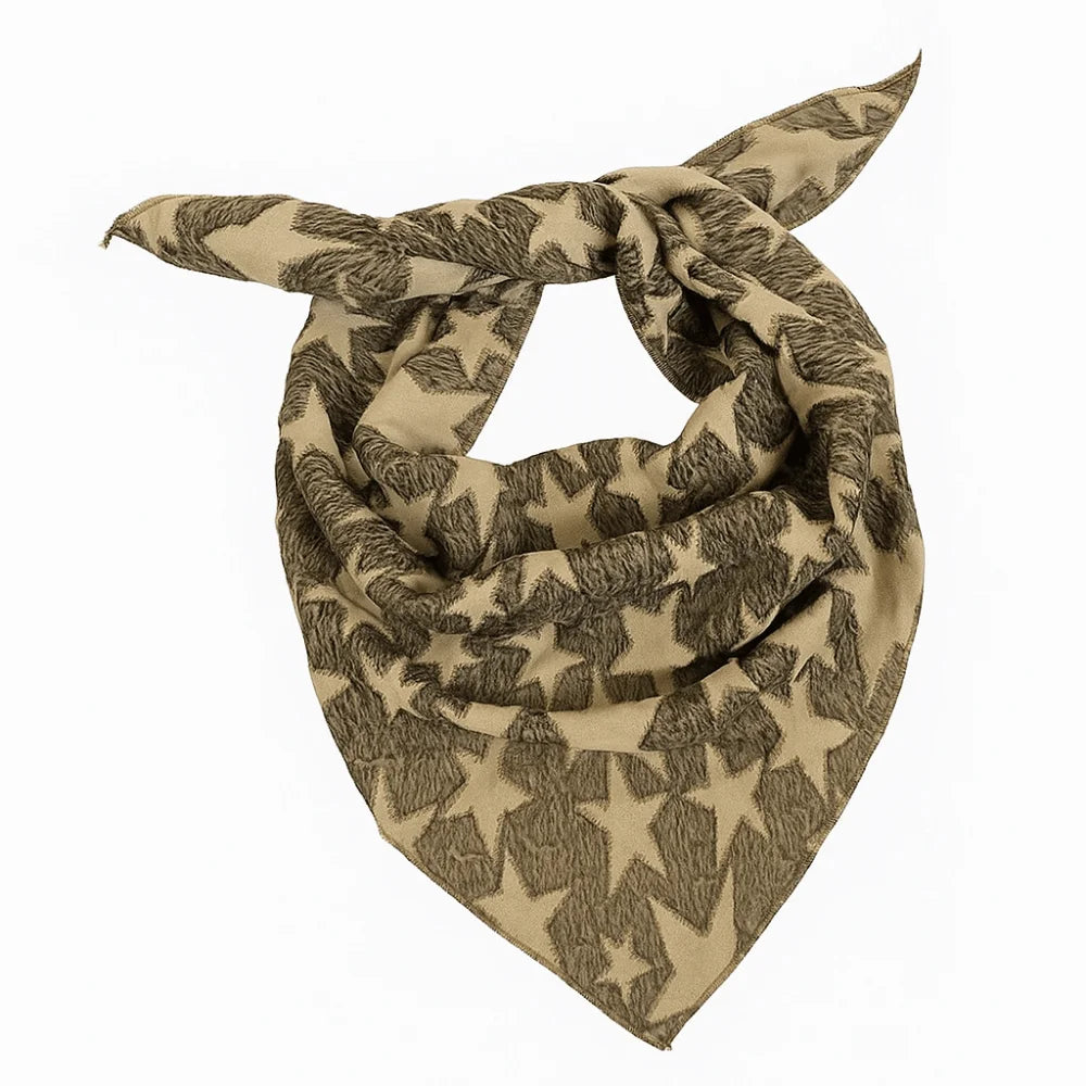 Headwear Wasteland Style Star Hair Scarf Soft Wrap Hip Hop Y2K Hip Scarf Punk Triangular Knitted Tube Top Streetwear