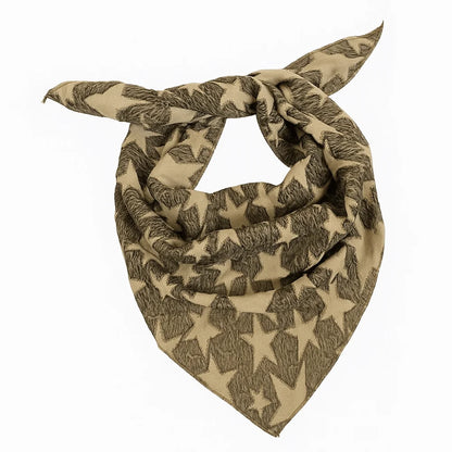 Headwear Wasteland Style Star Hair Scarf Soft Wrap Hip Hop Y2K Hip Scarf Punk Triangular Knitted Tube Top Streetwear