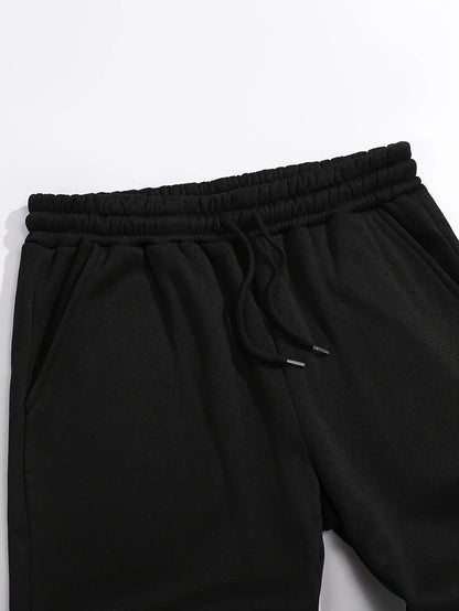 The 2025 Spring and Autumn new men's hoodie set is a casual and fashionable streetwear collection with letter prints