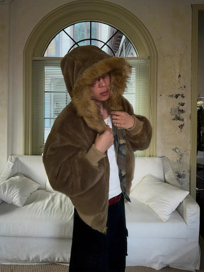 Men s Winter Coat Warm Double Sided Camouflage Jacket Thick Cotton Parka with Fur Collar Outdoor Military Style Trench Coat