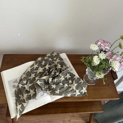 Headwear Wasteland Style Star Hair Scarf Soft Wrap Hip Hop Y2K Hip Scarf Punk Triangular Knitted Tube Top Streetwear