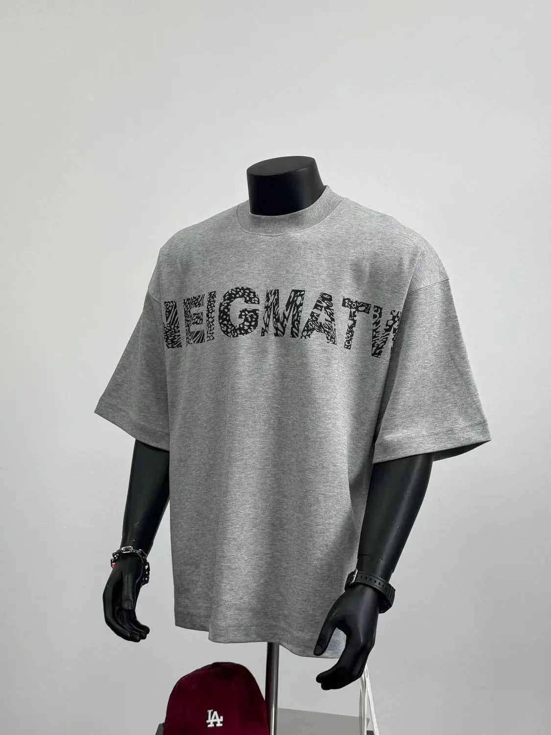 Men's Pure Cotton Grey Short Sleeve T-Shirt with Print