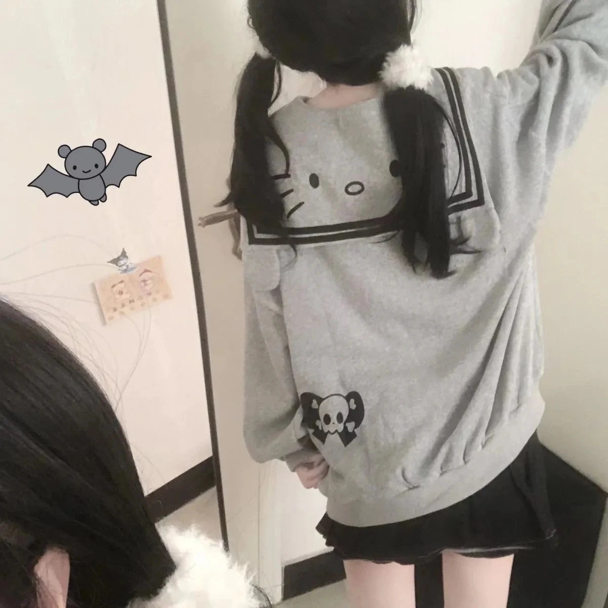 Anime Sanrioed Pochacco Cardigan Hoodie Thicken Ear Hooded Zip Jacket Kawaii Cotton Spring Autumn Sweet Loose Student Girls