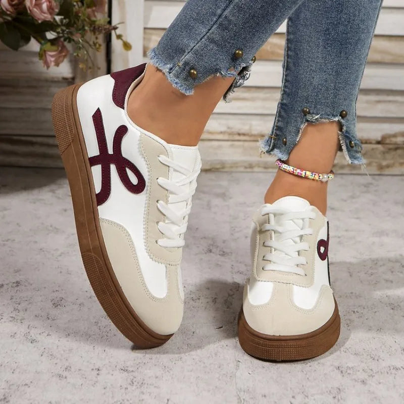 2025 Women's Shoes Summer Thick Sole Brown Spring Autumn Breathable Platform Tennis Woman Trend Round Toe Female Casual Sneaker