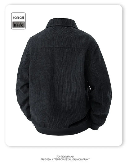 2025 new men's corduroy jacket spring and autumn fashion casual comfortable coat skin-friendly soft and warm jacket