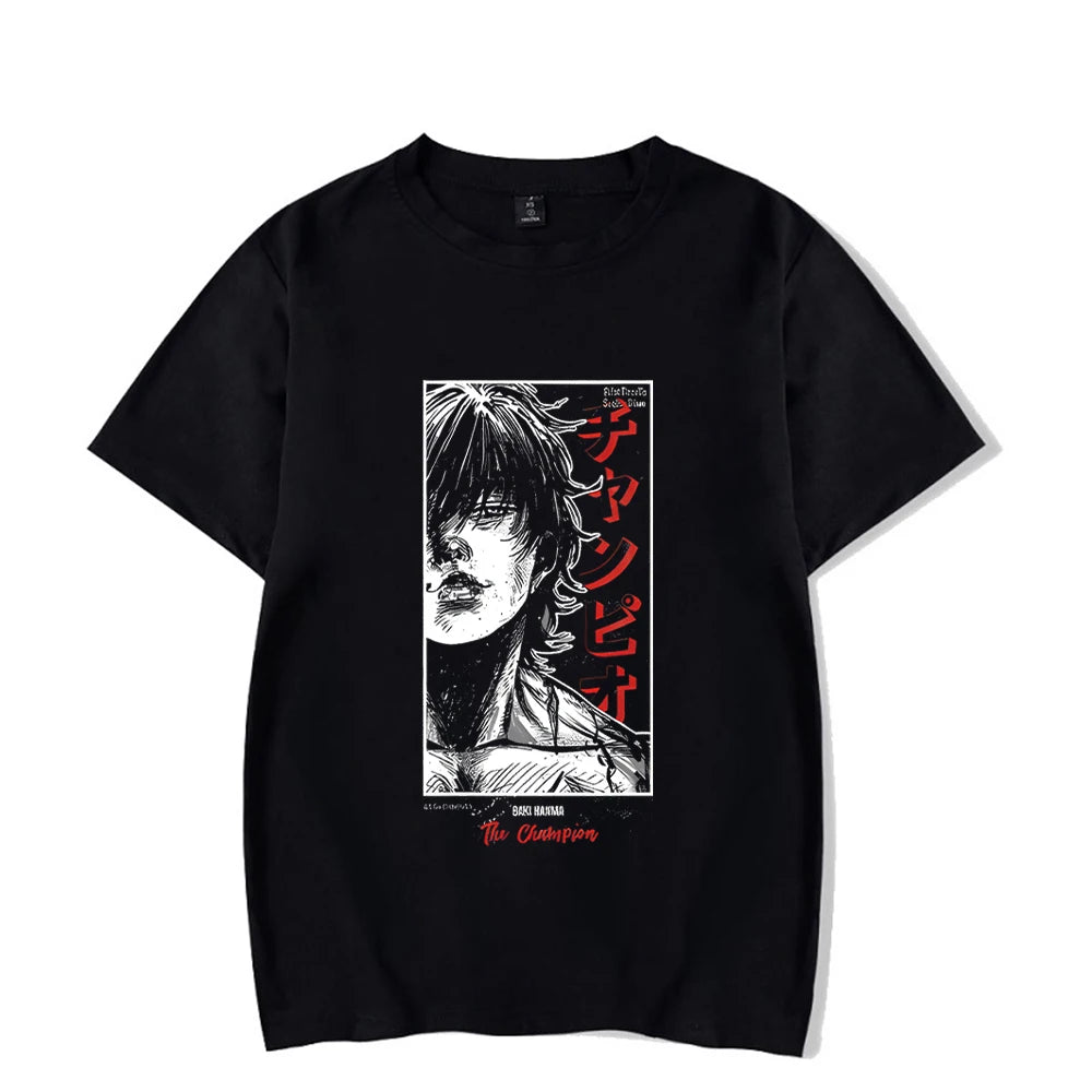 Hip Hop T-Shirt Anime Printed Streetwear Short Sleeve Vintage Japanese Graphic TShirt Men Harajuku Casual Loose Washed Tees