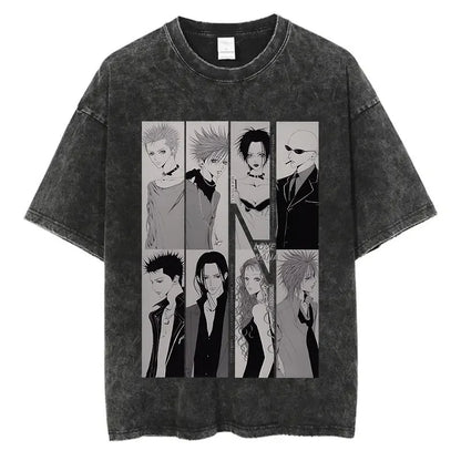 New Arrival Mens Clothe Tee Shirt Homme Graphic T-Shirts Men Tshirt for Men Japanese Anime Nana Osaki Print Vintage Washed 62918