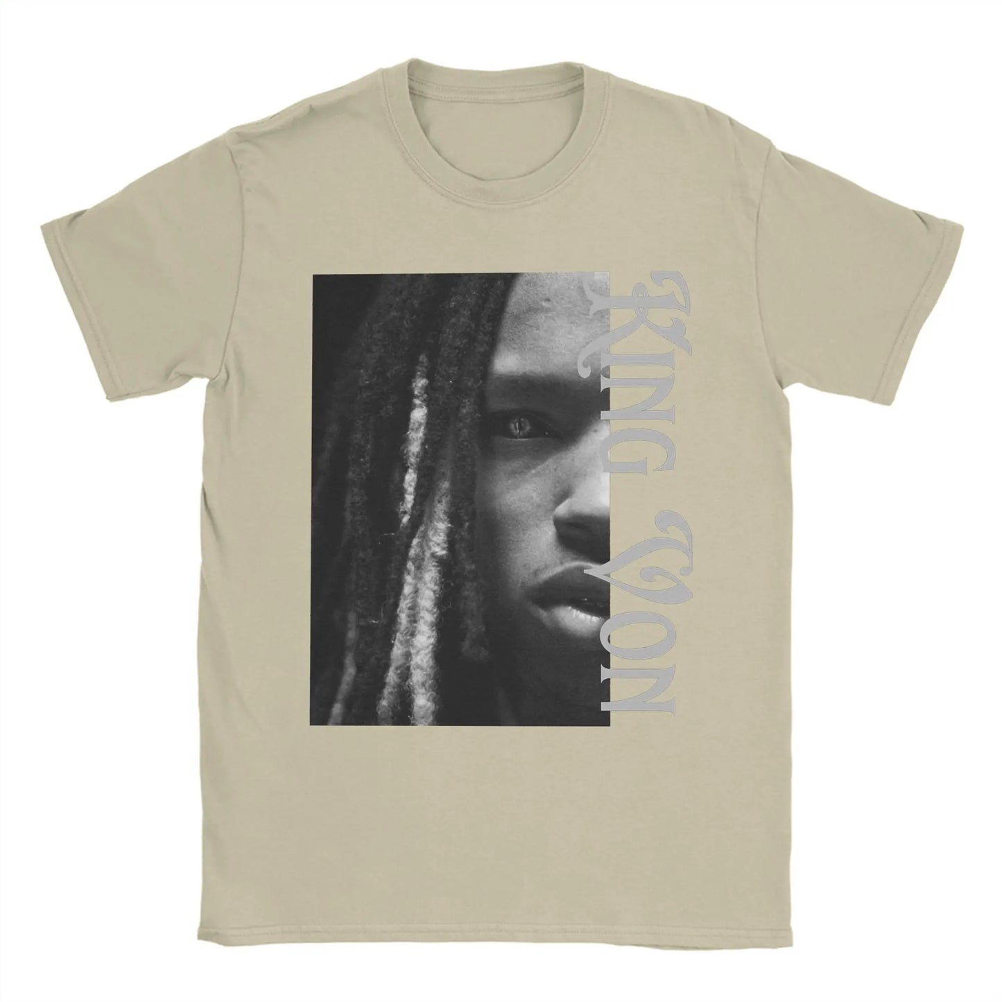 Rapper K-King Von Half Face T Shirt Men's  100% Cotton Funny T-Shirt Crewneck  Tee Shirt Short Sleeve Clothes Party