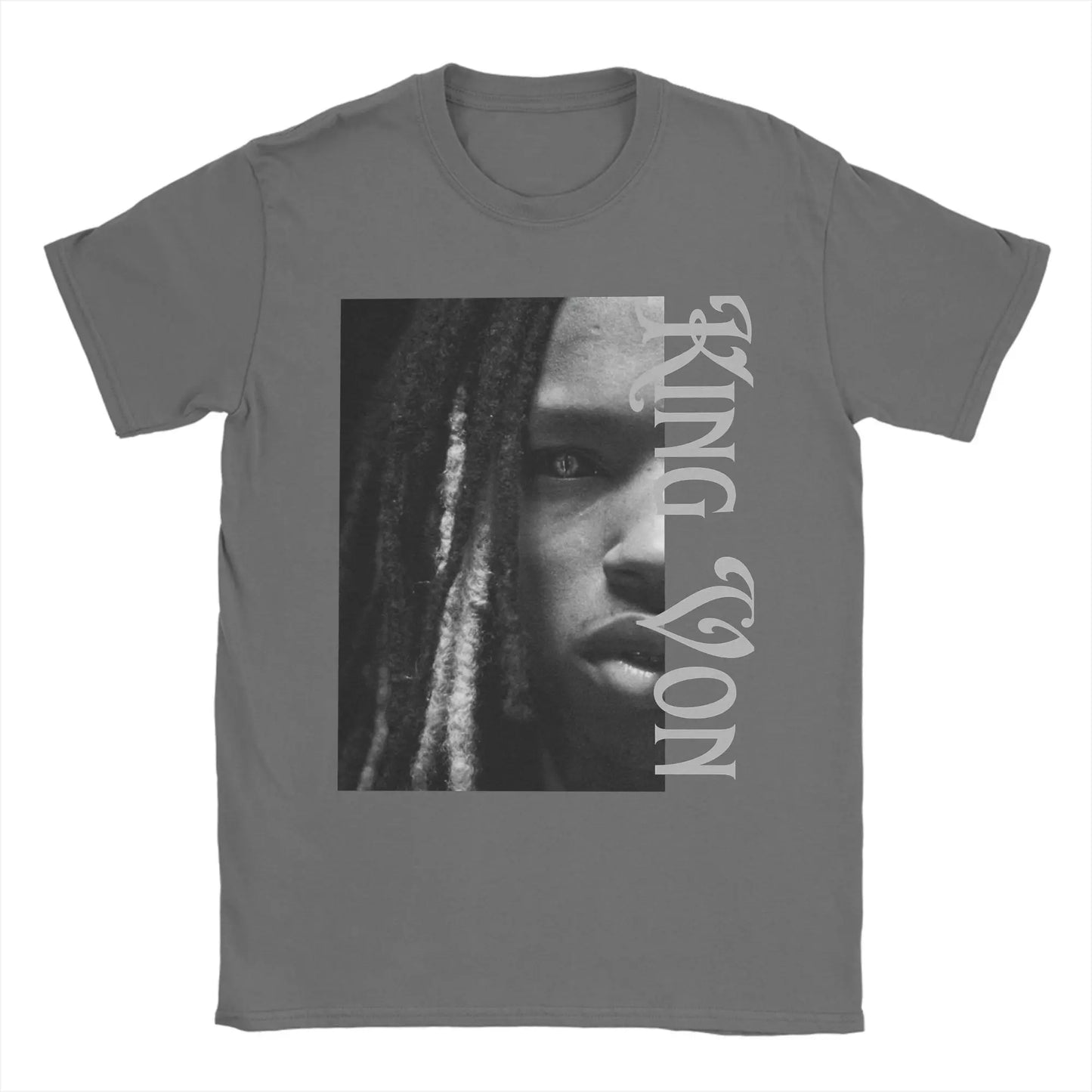 Rapper K-King Von Half Face T Shirt Men's  100% Cotton Funny T-Shirt Crewneck  Tee Shirt Short Sleeve Clothes Party
