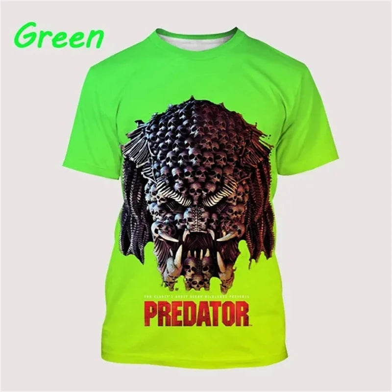 Predator Men Women Casaul Funny 3D Printed T Shirt Streetwear Harajuku Fashion Short Sleeve Hip Hop Sreet Style Tees Shirt Tops