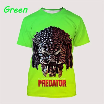 Predator Men Women Casaul Funny 3D Printed T Shirt Streetwear Harajuku Fashion Short Sleeve Hip Hop Sreet Style Tees Shirt Tops