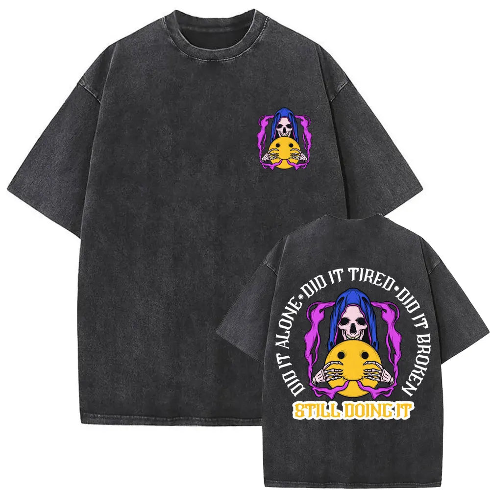 Lift Heavy Be Happy Pump Cover T-shirts Funny Powerlifting Workout Bodybuilding T Shirts Men Women Fitness Washed Vintage Tshirt