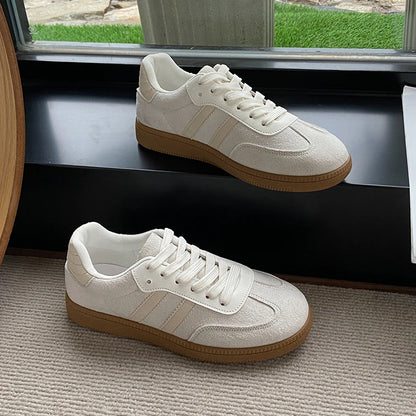 2025 Autumn New  Fashionable Comfortable Casual Sneakers Retro Thick-soled Sneakers Women's College Style Board Shoes Big Size