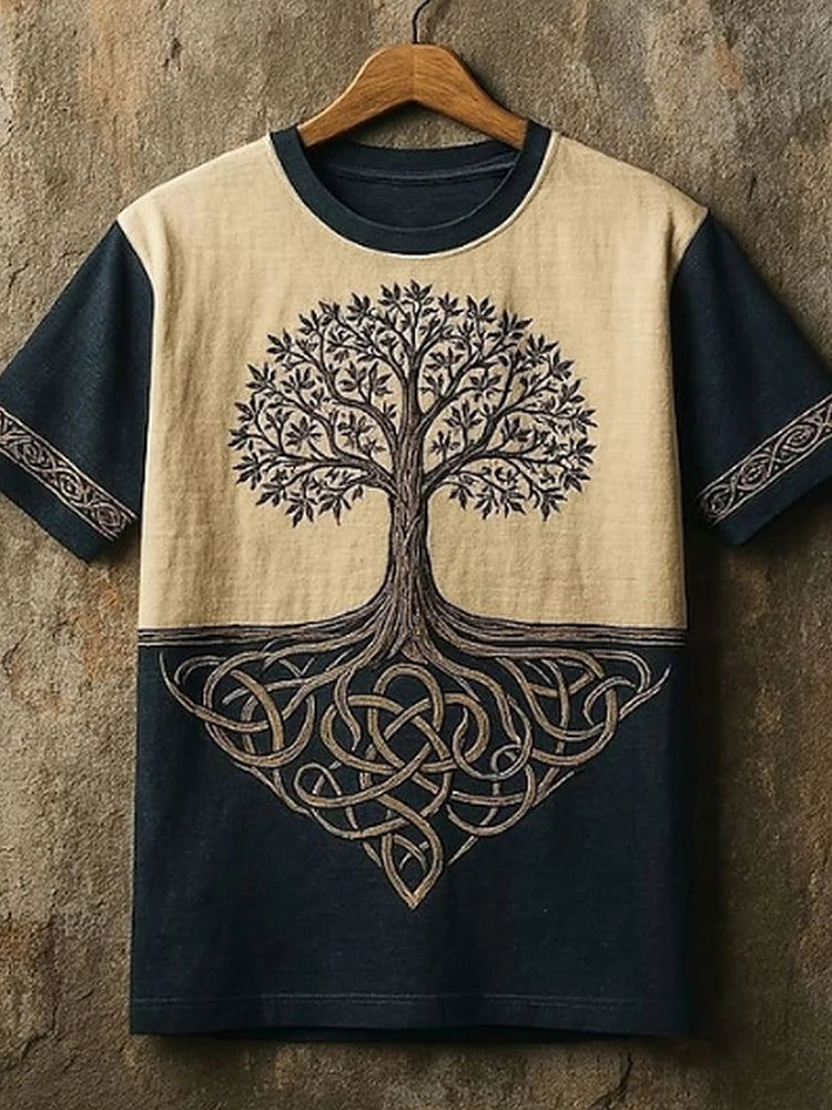 Retro-style Outdoor Street Men's Fashionable T-shirt 3D Printed Fitness T-shirt Daily Casual Men's Sports Short-sleeved Tops