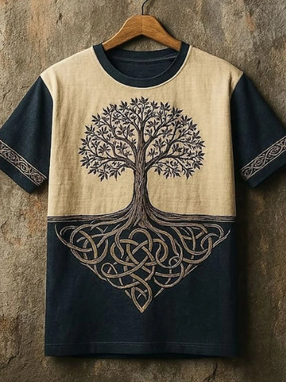 Retro-style Outdoor Street Men's Fashionable T-shirt 3D Printed Fitness T-shirt Daily Casual Men's Sports Short-sleeved Tops