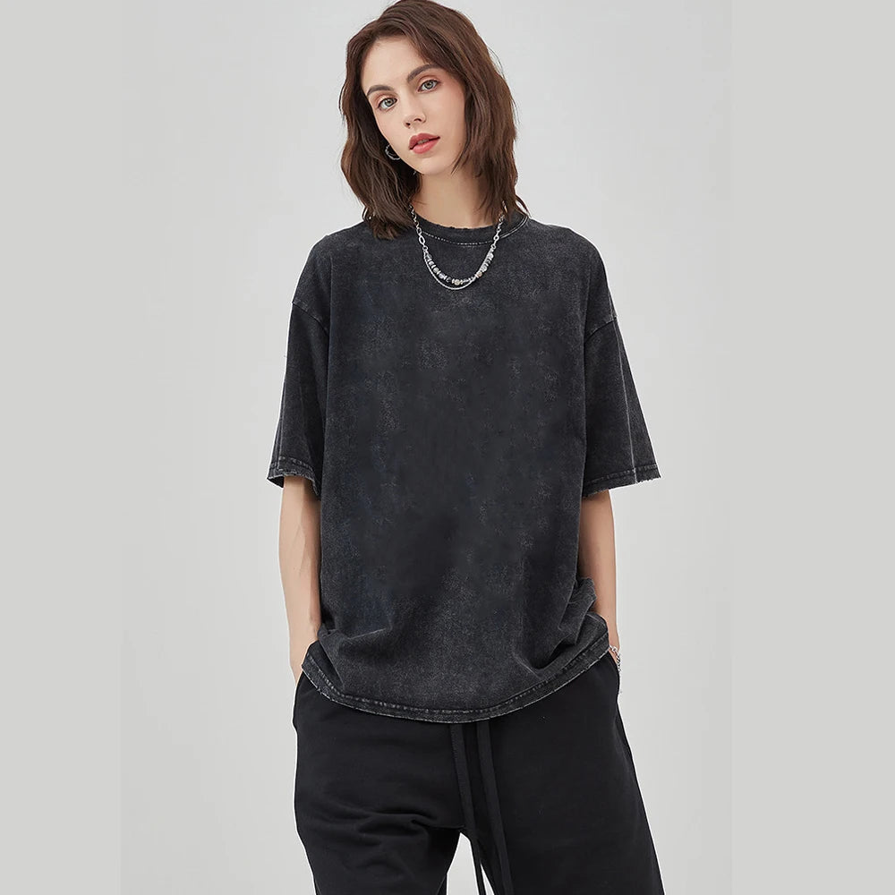 Hip Hop T-Shirt Anime Printed Streetwear Short Sleeve Vintage Japanese Graphic TShirt Men Harajuku Casual Loose Washed Tees