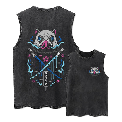 Hip Hop T-Shirt Anime Printed Streetwear Short Sleeve Vintage Japanese Graphic TShirt Men Harajuku Casual Loose Washed Tees