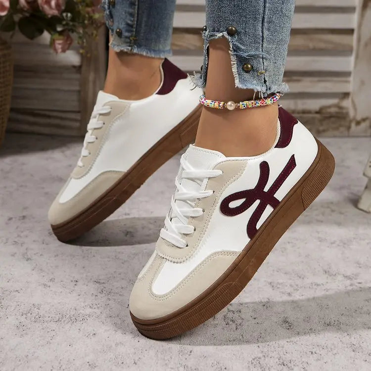 2025 Women's Shoes Summer Thick Sole Brown Spring Autumn Breathable Platform Tennis Woman Trend Round Toe Female Casual Sneaker