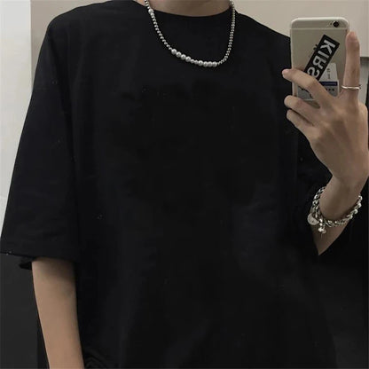 Hip Hop T-Shirt Anime Printed Streetwear Short Sleeve Vintage Japanese Graphic TShirt Men Harajuku Casual Loose Washed Tees