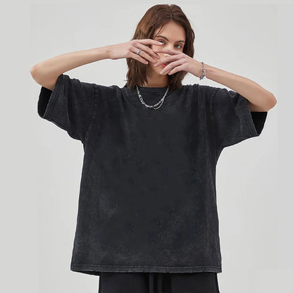 Hip Hop T-Shirt Anime Printed Streetwear Short Sleeve Vintage Japanese Graphic TShirt Men Harajuku Casual Loose Washed Tees