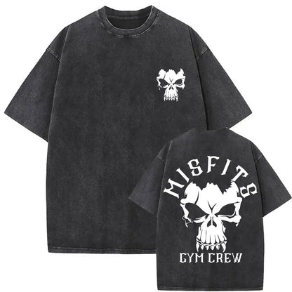 Lift Heavy Be Happy Pump Cover T-shirts Funny Powerlifting Workout Bodybuilding T Shirts Men Women Fitness Washed Vintage Tshirt