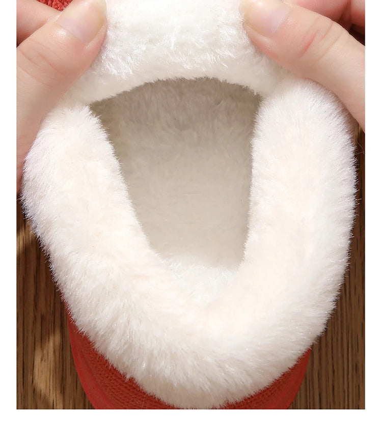 New Corduroy Cotton Slippers for Women Home Warm Shoes Soft Plush Anti-slip Couples Indoor Warm Non-slip Slides Footwear 2024