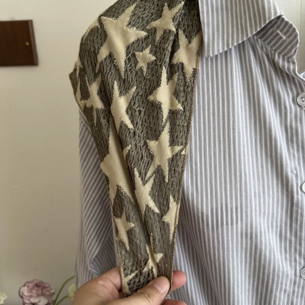 Headwear Wasteland Style Star Hair Scarf Soft Wrap Hip Hop Y2K Hip Scarf Punk Triangular Knitted Tube Top Streetwear