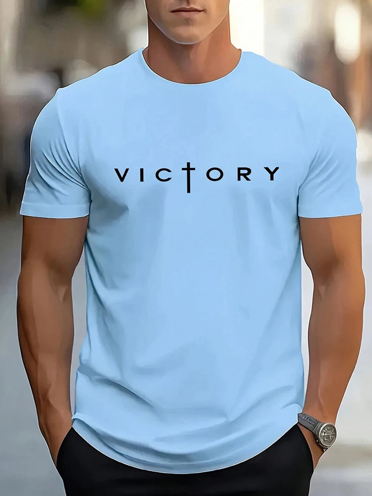 Retro-style Outdoor Street Men's Fashionable T-shirt 3D Printed Fitness T-shirt Daily Casual Men's Sports Short-sleeved Tops