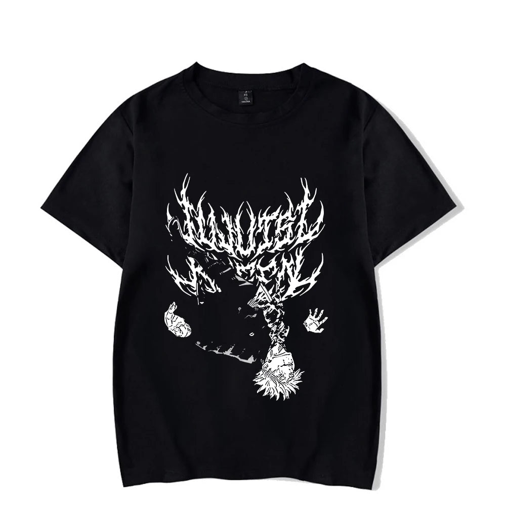 Hip Hop T-Shirt Anime Printed Streetwear Short Sleeve Vintage Japanese Graphic TShirt Men Harajuku Casual Loose Washed Tees