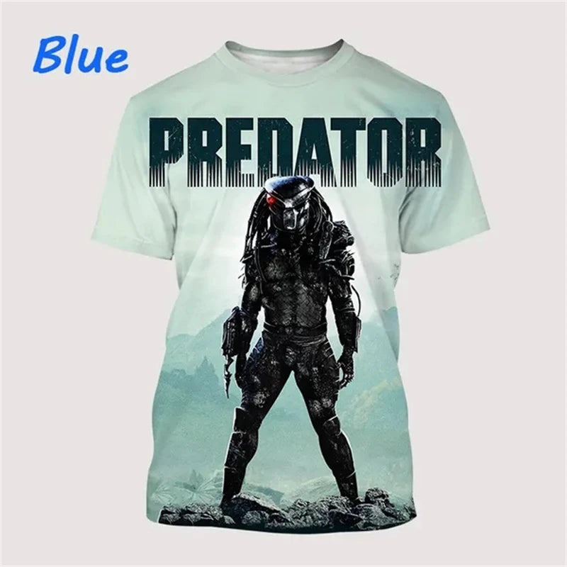 Predator Men Women Casaul Funny 3D Printed T Shirt Streetwear Harajuku Fashion Short Sleeve Hip Hop Sreet Style Tees Shirt Tops