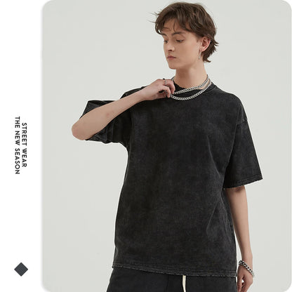 Hip Hop T-Shirt Anime Printed Streetwear Short Sleeve Vintage Japanese Graphic TShirt Men Harajuku Casual Loose Washed Tees