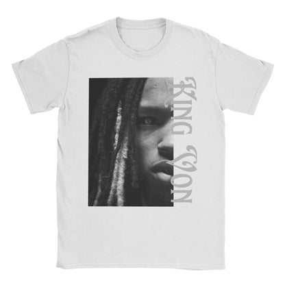 Rapper K-King Von Half Face T Shirt Men's  100% Cotton Funny T-Shirt Crewneck  Tee Shirt Short Sleeve Clothes Party