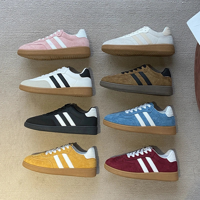 2025 Autumn New  Fashionable Comfortable Casual Sneakers Retro Thick-soled Sneakers Women's College Style Board Shoes Big Size