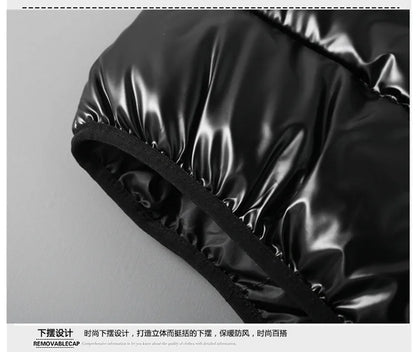 Korean Style 2025 Autumn Winter New Fashion Men's Solid Color Simple Basic Casual Trendy Quilted Vests Male Clothes Coats Tops